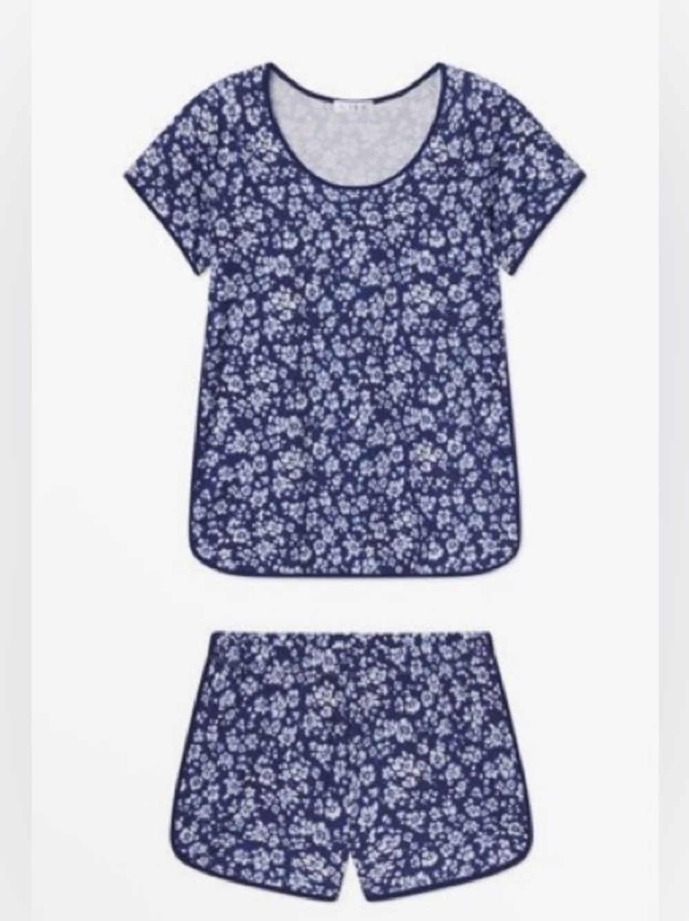 New Lake pajamas Pima  Shorts Set in Blue Depths
Anemones size M
